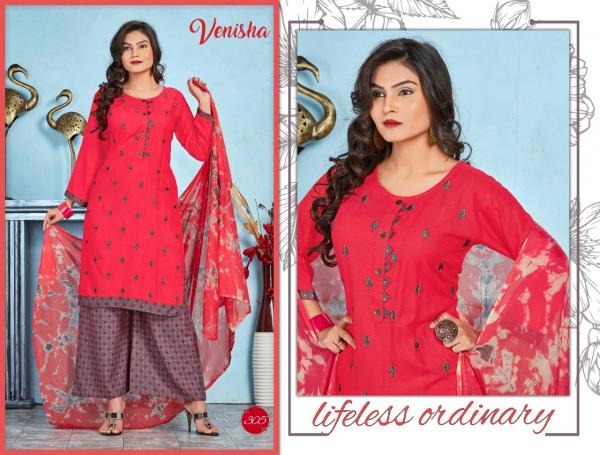 Venisha Kashaf 2-Rayon-Kurti-With-Bottom-And-Dupatta